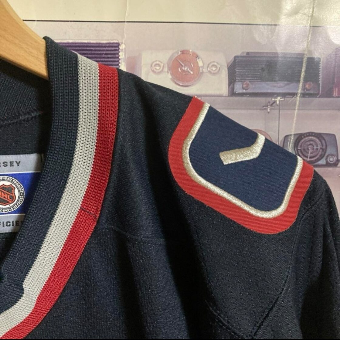 90sカナダ製CCM NHLバンクーバーカナックスアイスホッケーゲームシャツ 