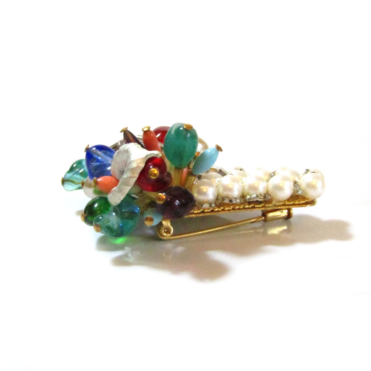 Italy 「Ornella Bijoux」 Vintage flower basket brooch | PANIC ART