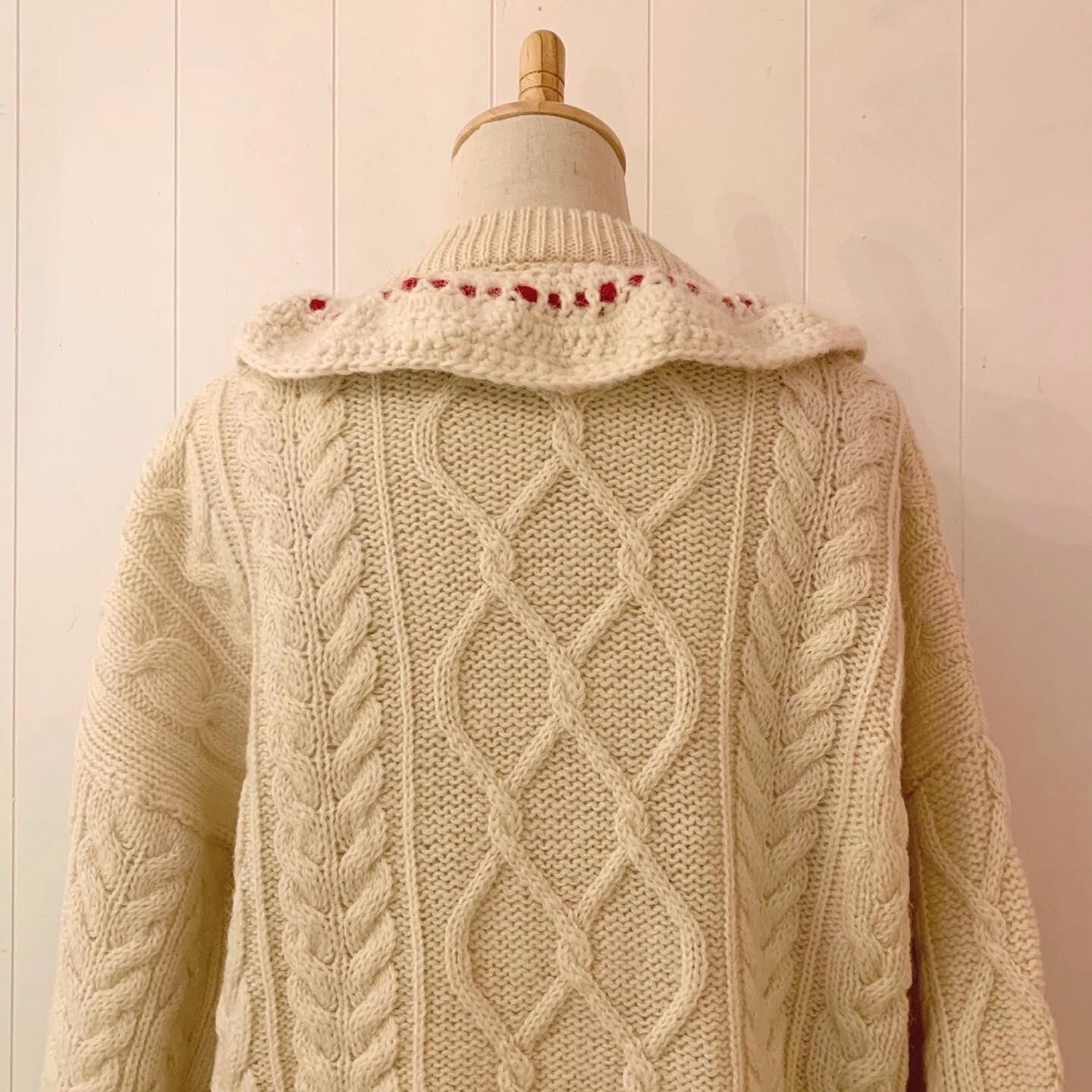 remake : strawberry cake aran sweater