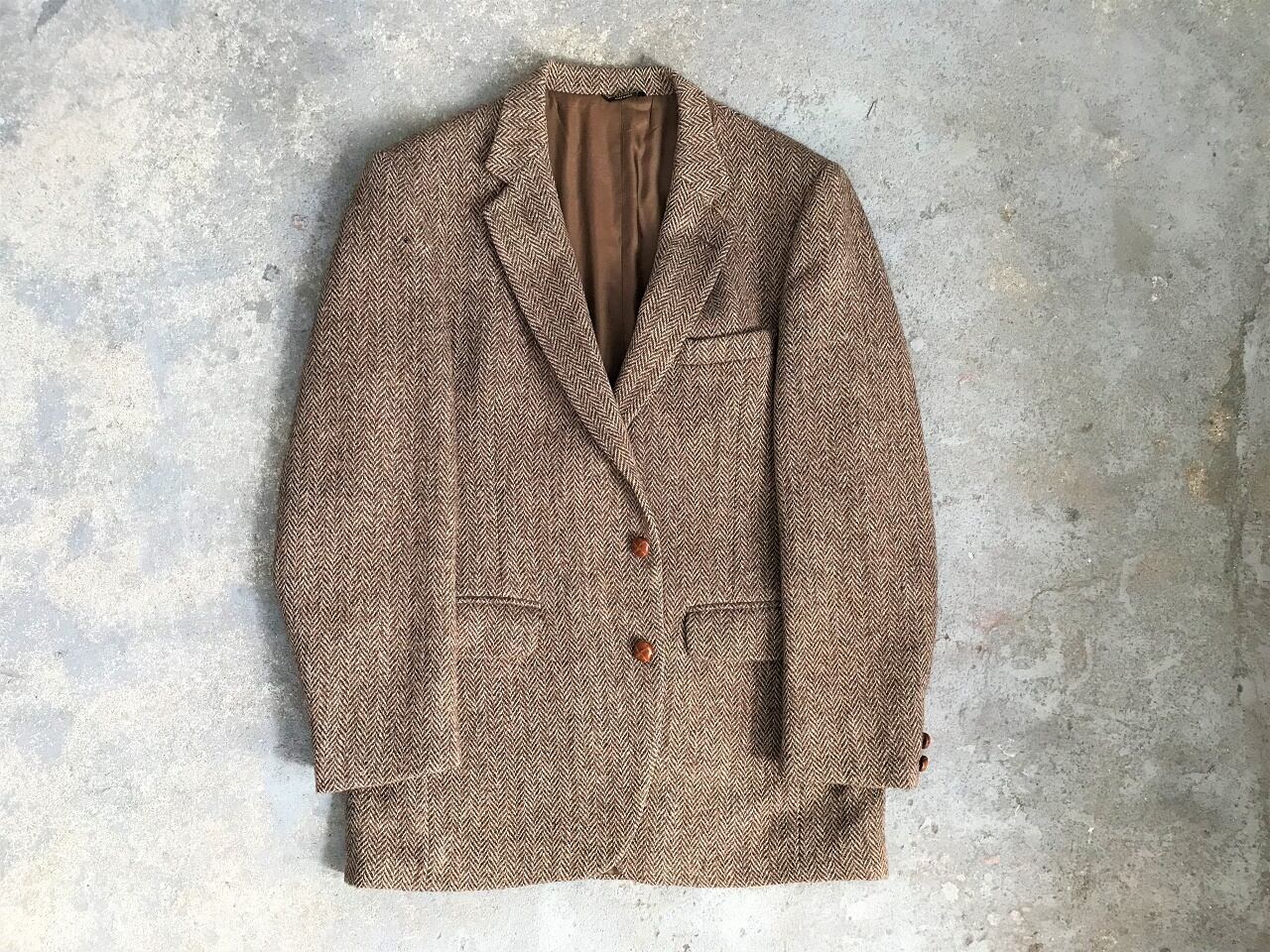80s Harris Tweed Eagle-Clothes tailored jacket MADE IN USA
