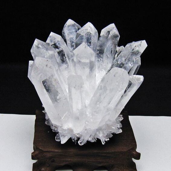 水晶 クラスター 水晶 原石 台座付属 一点物 おまかせ便 182-8618