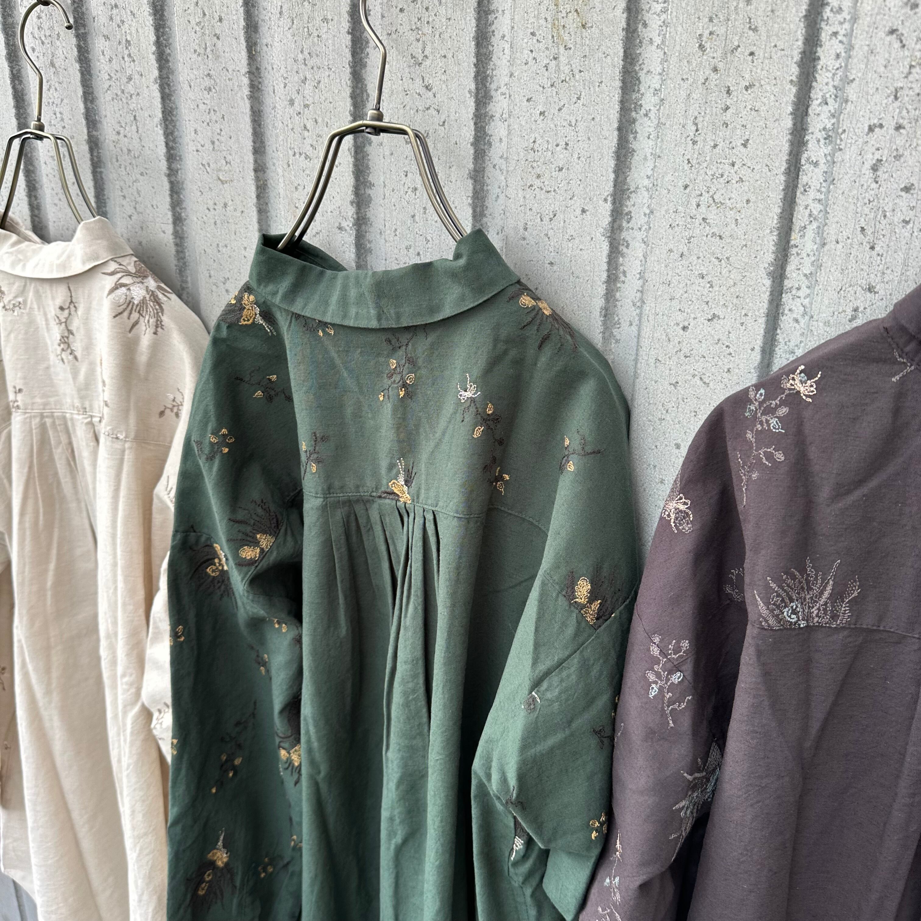 総柄刺繍シャツチュニック/ tukuroi'25AW/TK613259 | WACKY