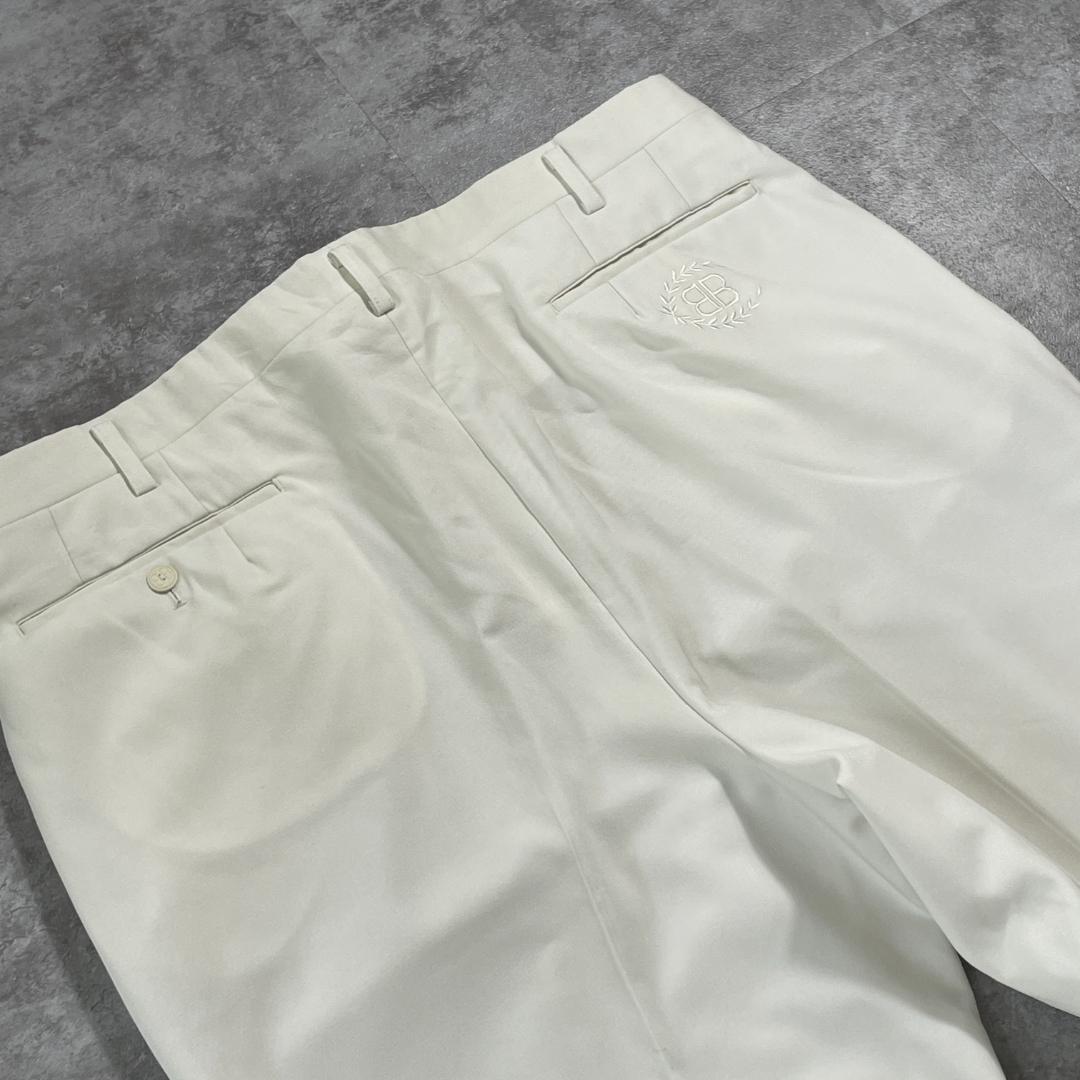 パンツ 90s BALENCIAGA GOLF slacks 90s BALENCIAGA SPORTS ホワイト ツータック slacks | ib2