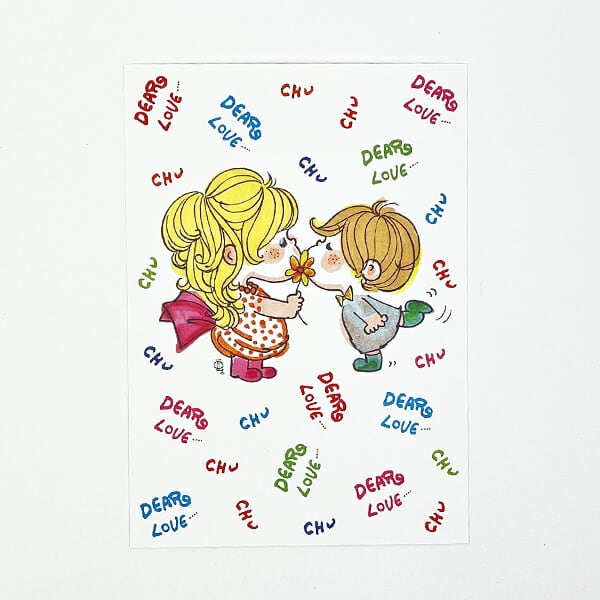 水森亜土 CHU ポストカード (ホワイト) 文具 | キャラクターグッズの