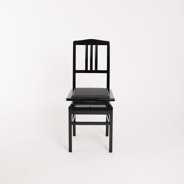 ピアノ背付き椅子（座面：BLACK）【DOLCE】