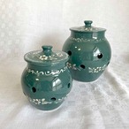 つぼ　緑の大きな壺　ポプリベース　ドライフラワーベース ベジタブルポット　アルザス 12otcp11-2