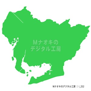 少しゆるい愛知県地図 フチなし 【I_252】 A slightly loose map of Aichi Prefecture without borders