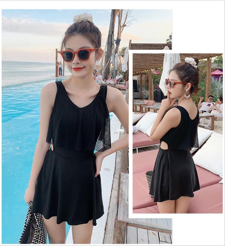 韓国大人気 デザイン 水着 コンビネゾン スリム 保守的 韓国 学生 みずぎ sweet系