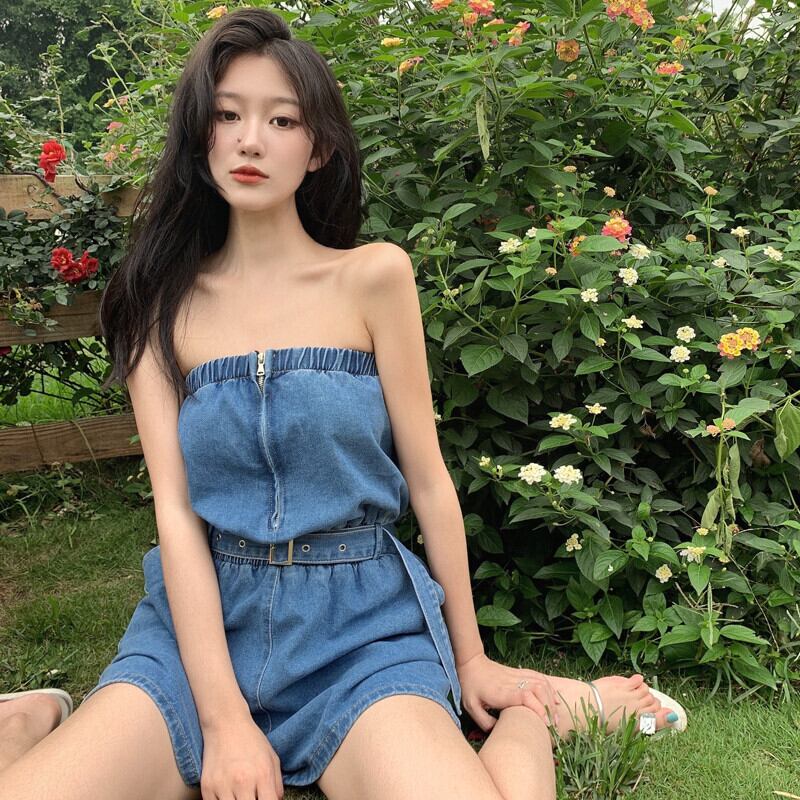 スタンダードトップス ジャンプスーツ オールインワン サマー薄手ショーツ レトロ 夏物 ブルマー ガールズファッション6142306785