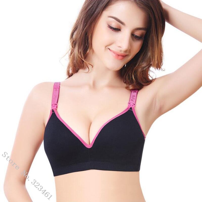 【新作】【送料無料】 コットンワイヤーフリーアッパーバックルナーシングブラジャー母乳育児マタニティブラ妊婦下着ブリエールナーシング expec588595424159