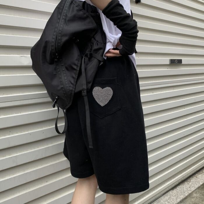 ルーズカジュアルショーツ スタイル刺繍パンツ レディースハイウェストウェストスタンダード レトロ ストリート ブルマー ケッペル62437169950