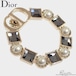 【Christian Dior】ディオール PETIT CD ピアス ゴールド ブラッククリスタル レディース【アクセサリー】
