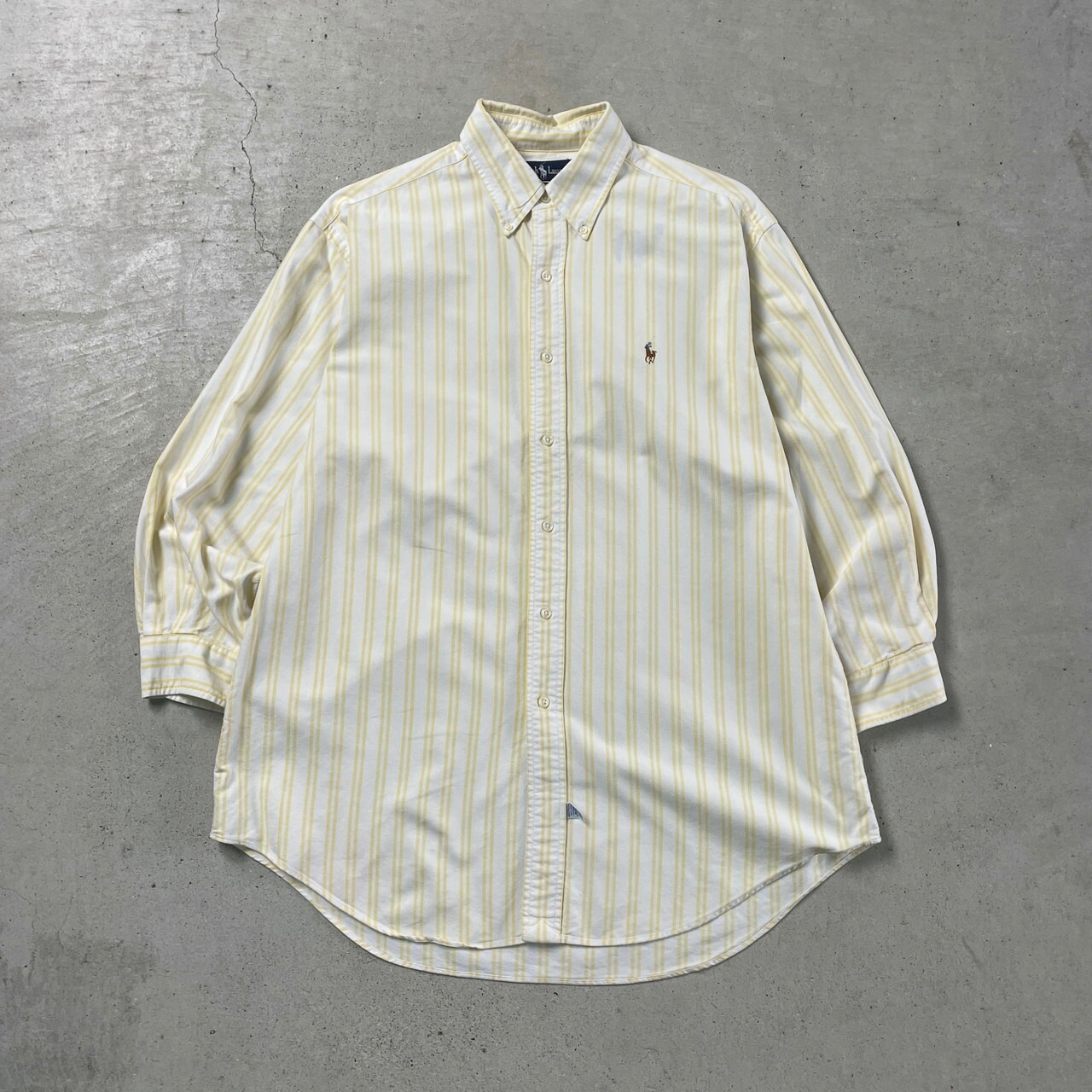90年代 Ralph Lauren ラルフローレン 長袖シャツ ストライプシャツ 