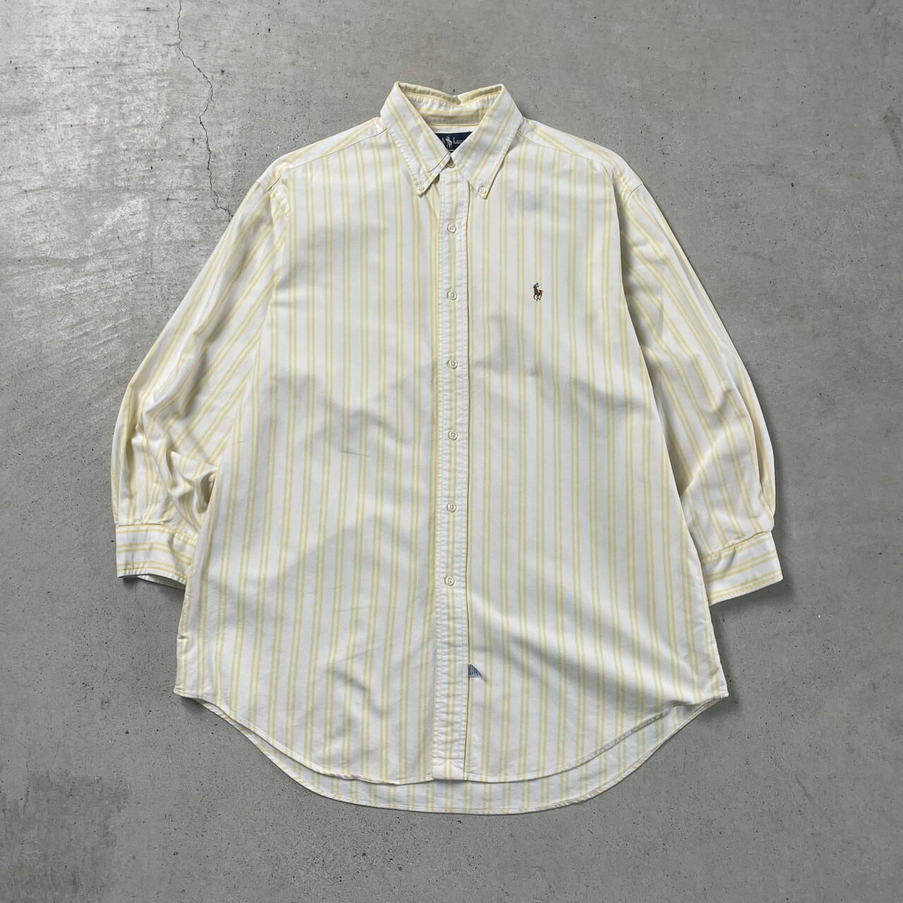 90年代 Ralph Lauren ラルフローレン 長袖シャツ ストライプシャツ 
