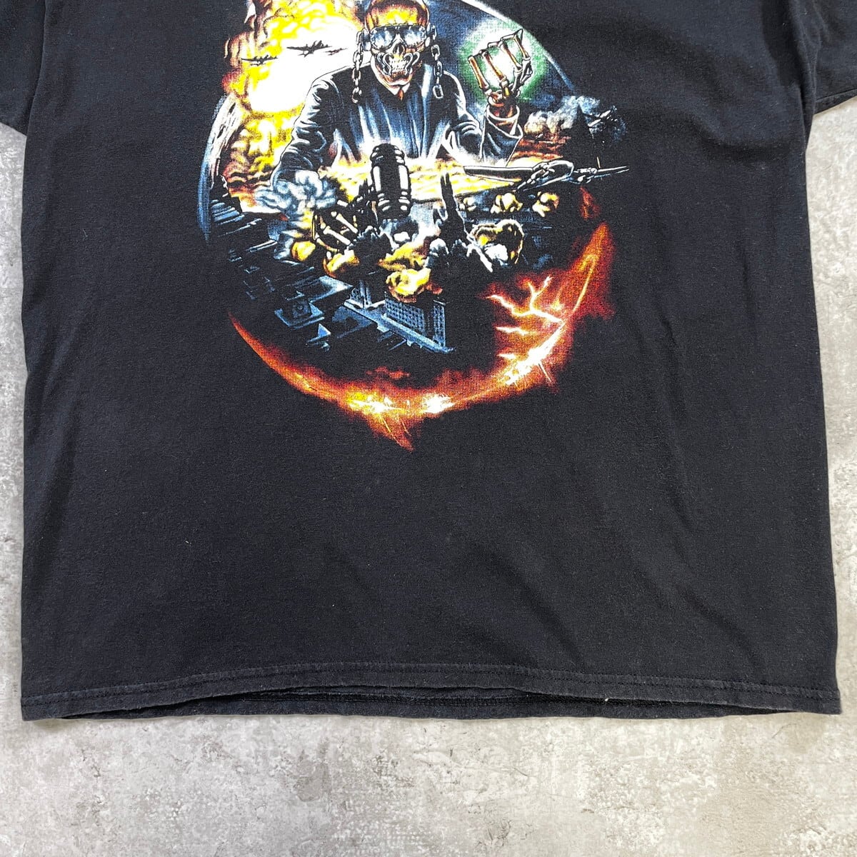 MEGADETH メガデス スカルプリント バンドTシャツ メンズL 古着 バンT