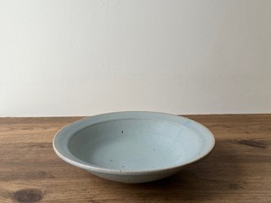 寺嶋綾子　|　リム浅大鉢　青