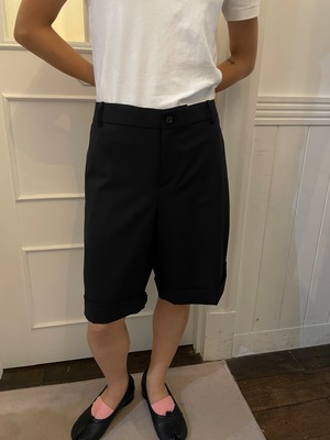 RALPH LAURENT / Vintage simple black half Pants  (O)