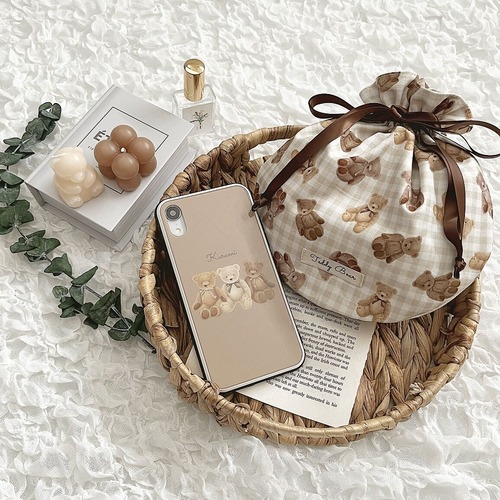 【ネーム入り】Bear Brothers まんまる巾着