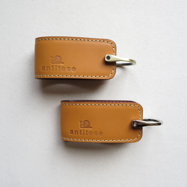 Italian leather smart key case YELLOW