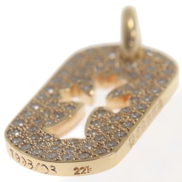 CHROME HEARTS クロムハーツ 22K SMALL DOGTAG P D スモール CHROME HEARTS クロムハーツ 22K SMALL DOGTAG P D スモール