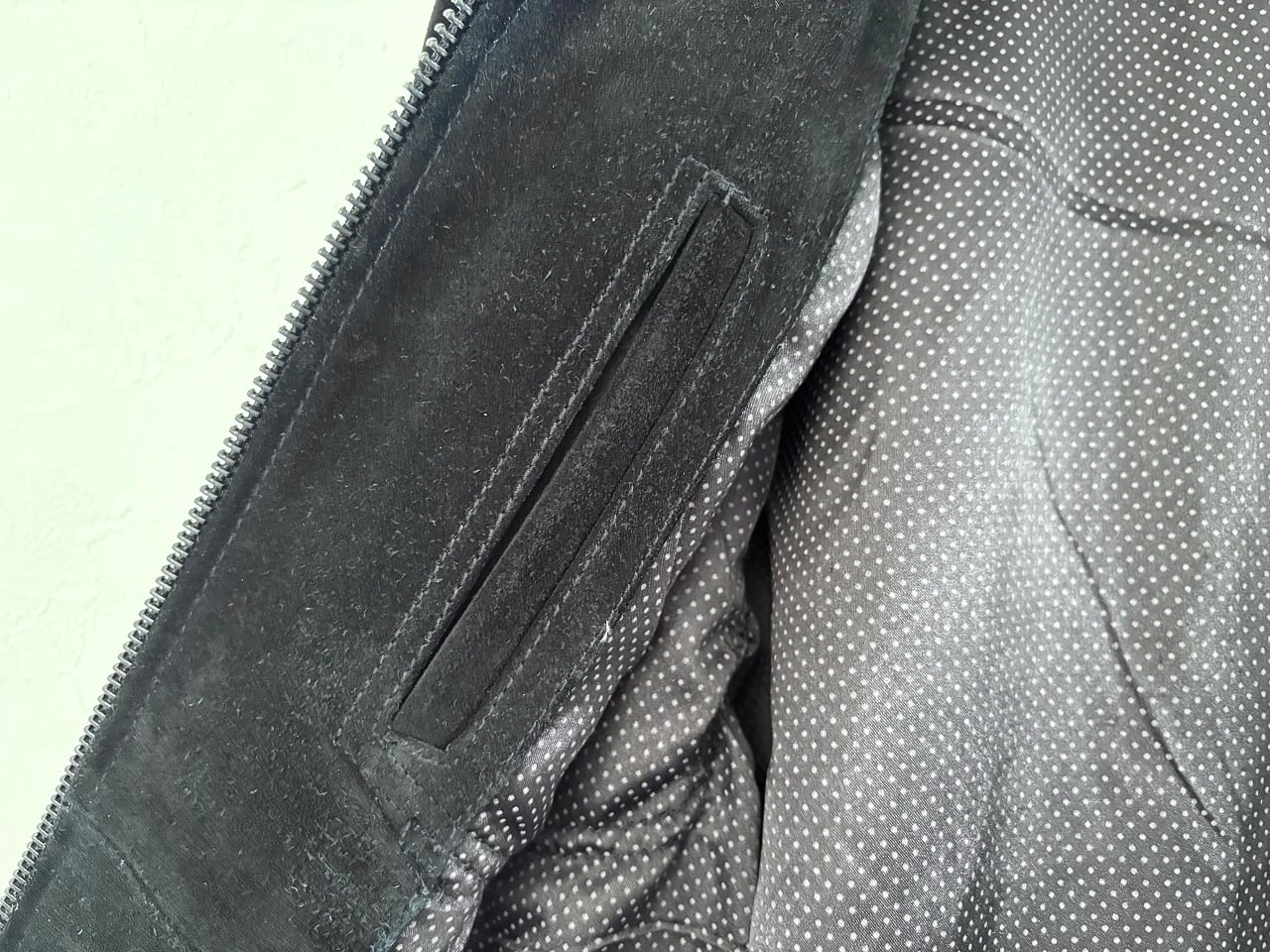 DENHAM CONVOY TRUCKER Suede leather jacket BLACK | AFTER DARK