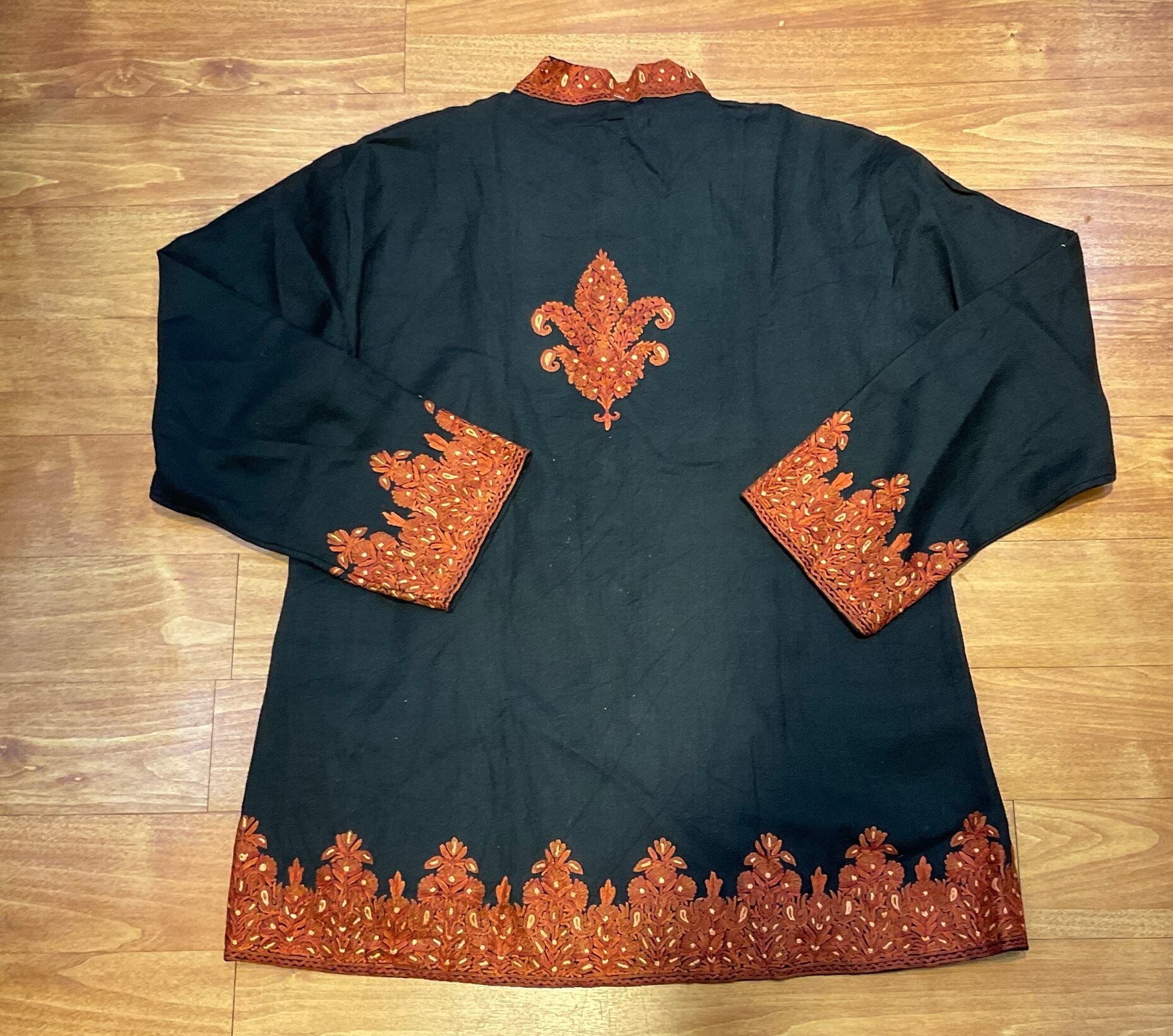 カシミール手刺繍ウールジャケットB230008 | アフガニスタンバザール