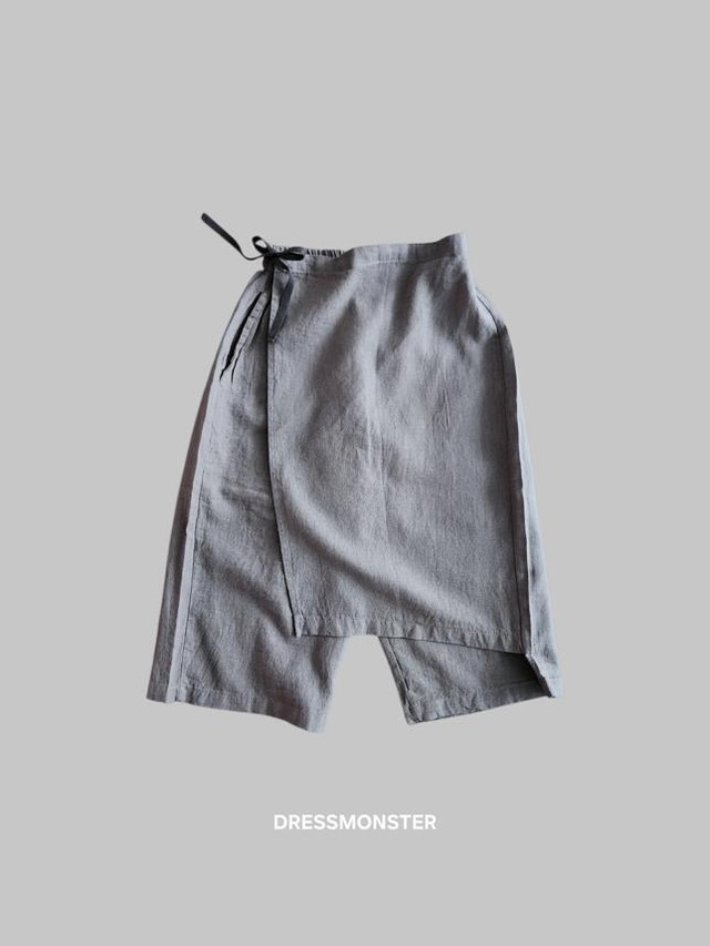 【取寄】dress monster｜linen wrap pants｜リネンラップパンツ｜S-JM｜kids&jr｜26 summer