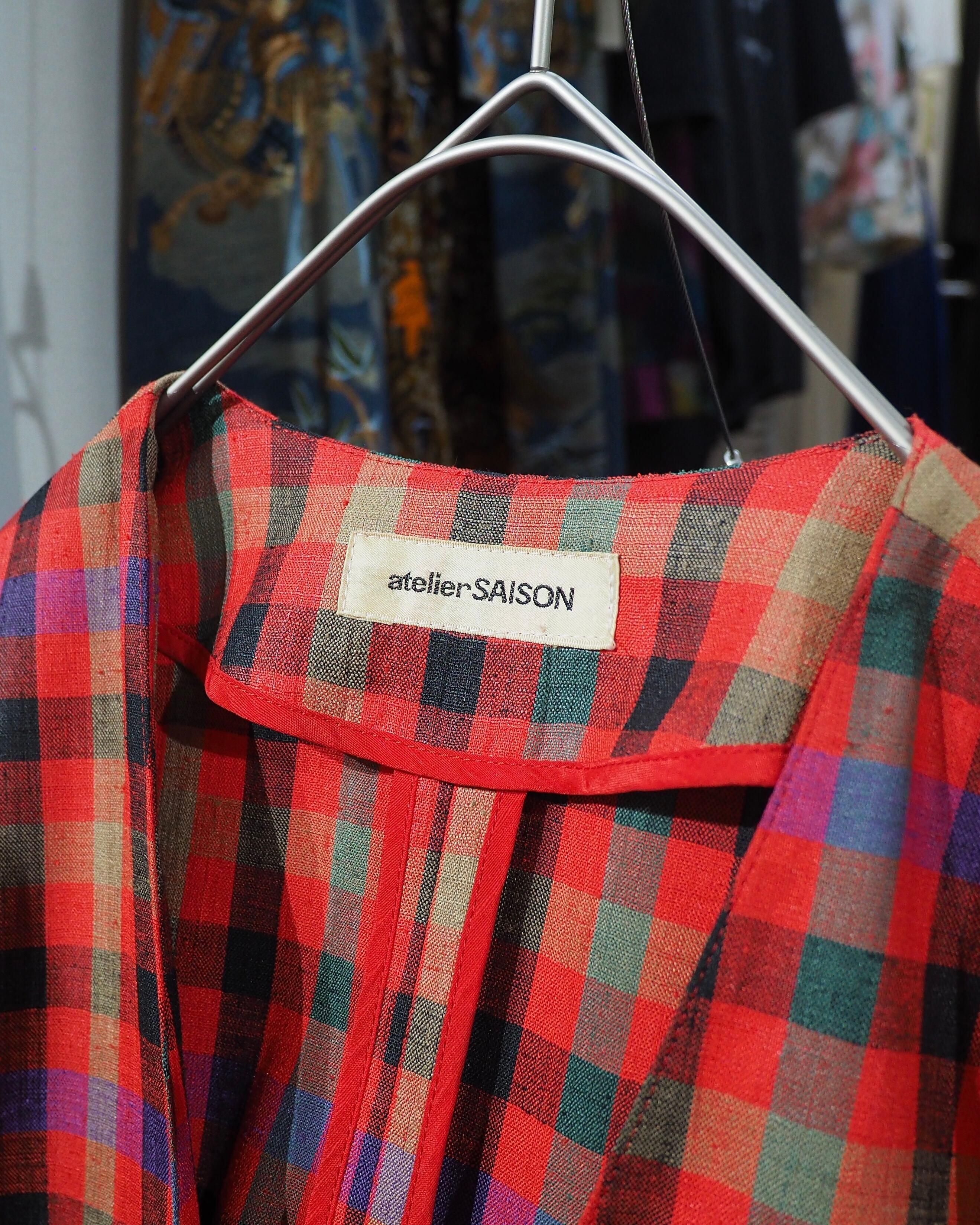 1980s " atelier SAISON " vintage No collar Easy jacket