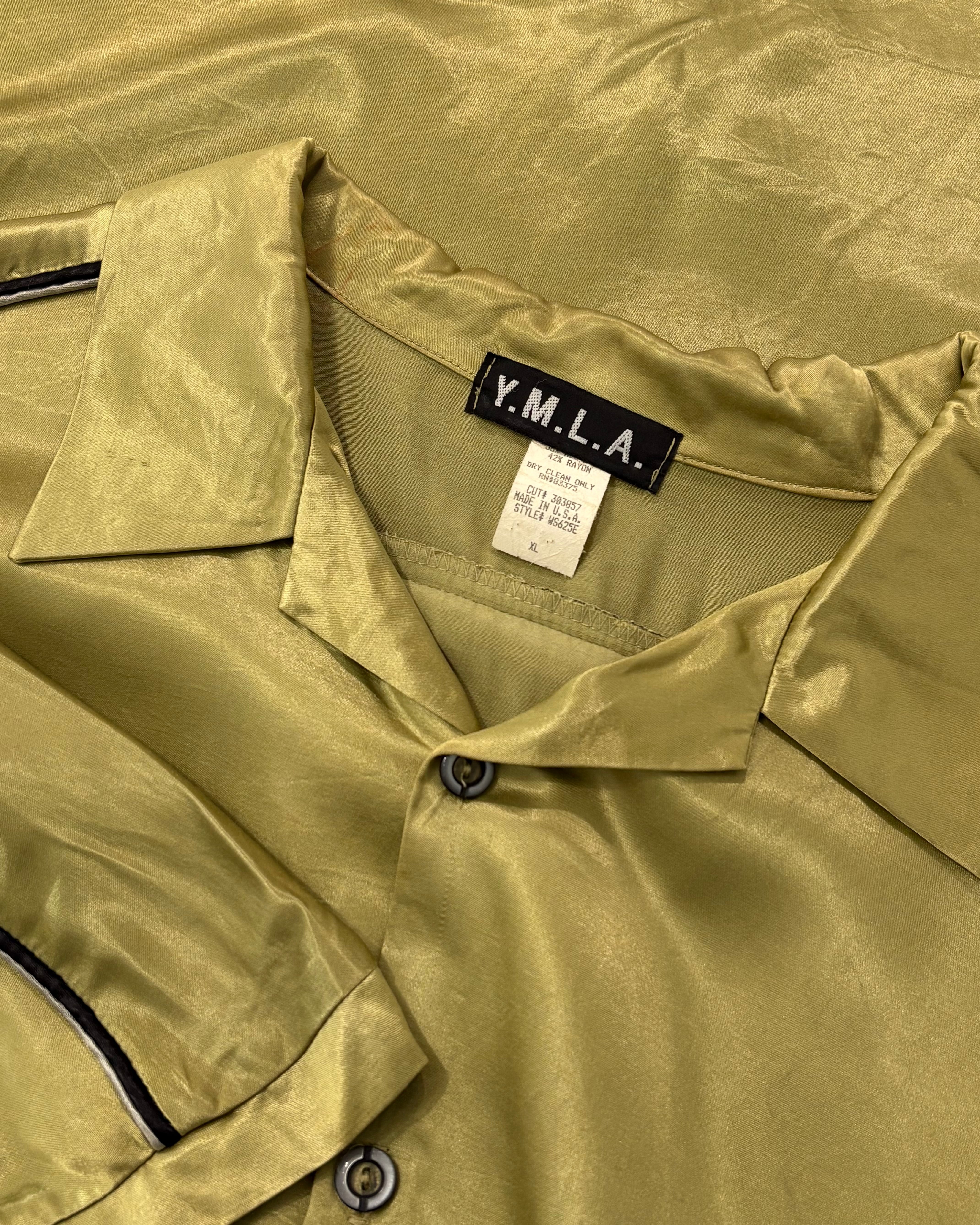 80s~ Y.M.L.A. Acetate×Rayon S/S Shirt USA製