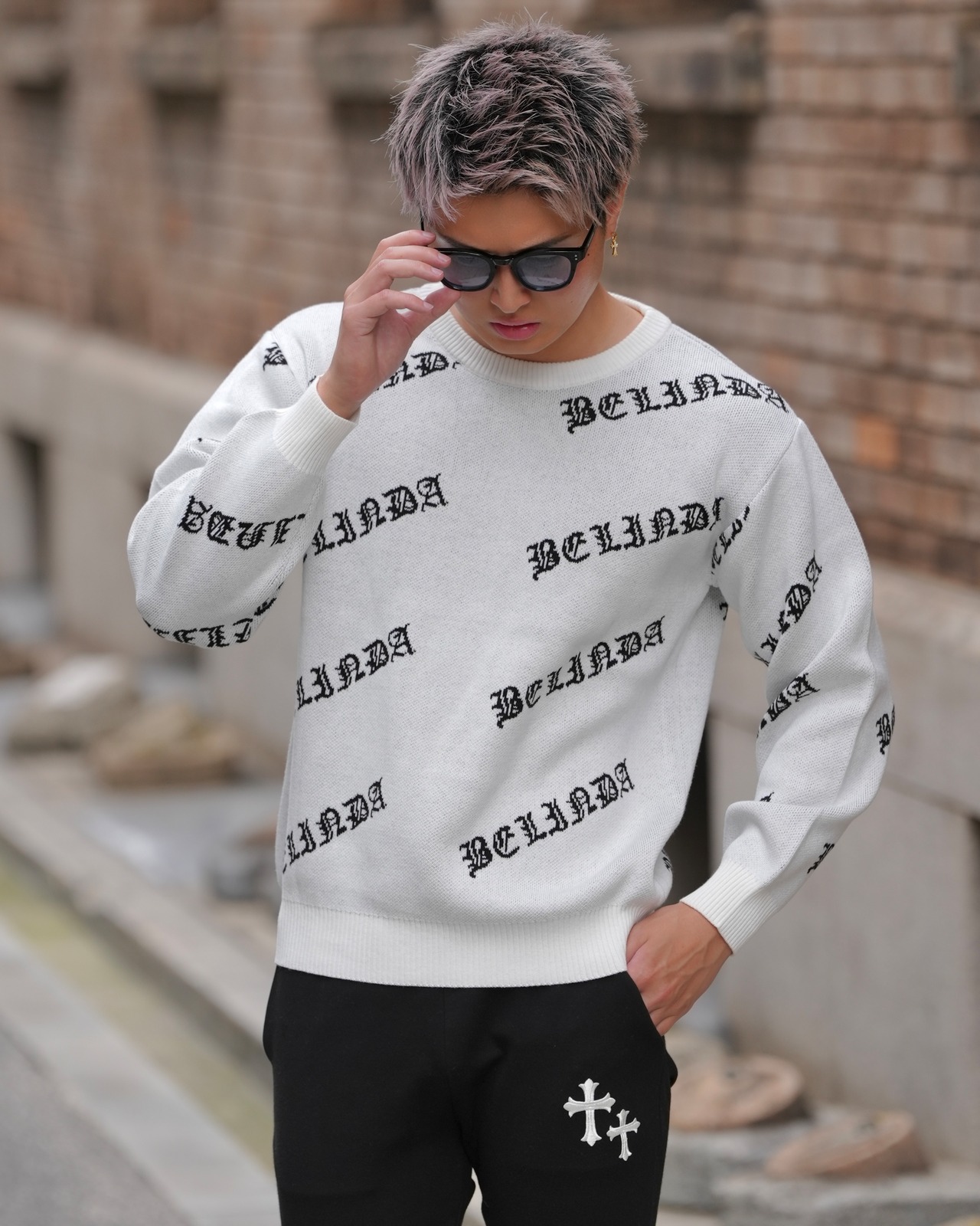 BELINDA MONOGRAM LOGO KNIT【BB25015】