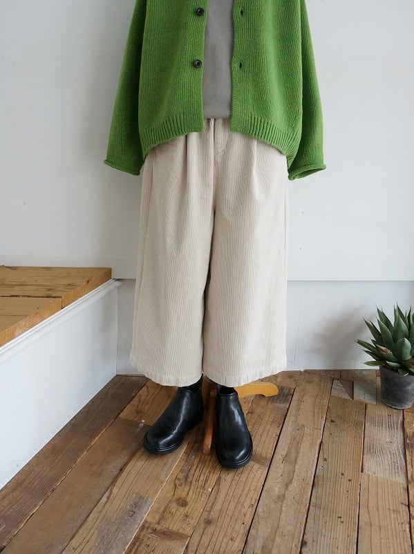 NATURAL LAUNDRY パンツ　ガウチョ　ガウチョパンツ NATURAL LAUNDRY ストレッチコール ガウチョタックパンツ | Fimpen+Nul
