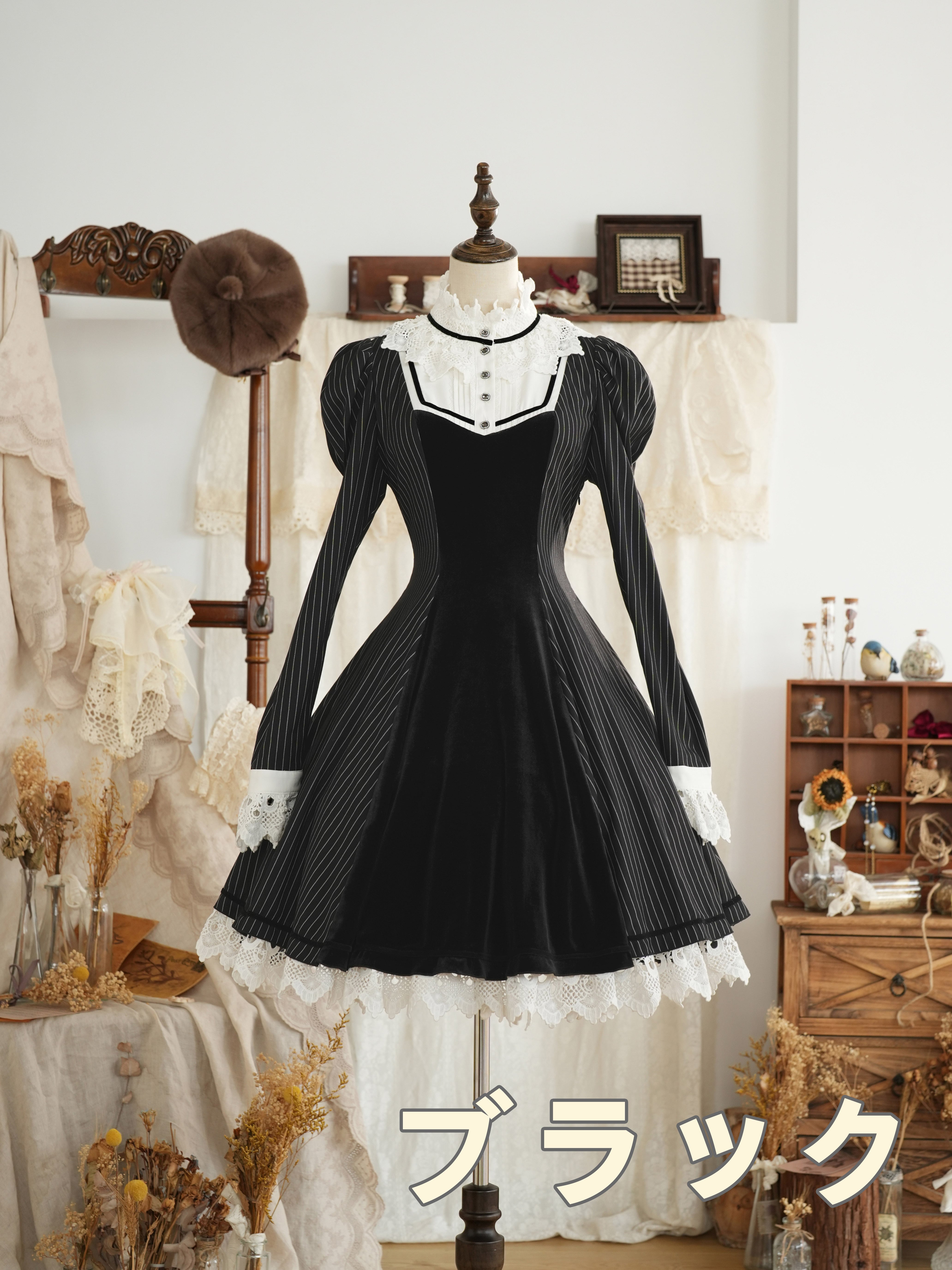 リトル・ロード・フォントルロイ レース襟パネルワンピース