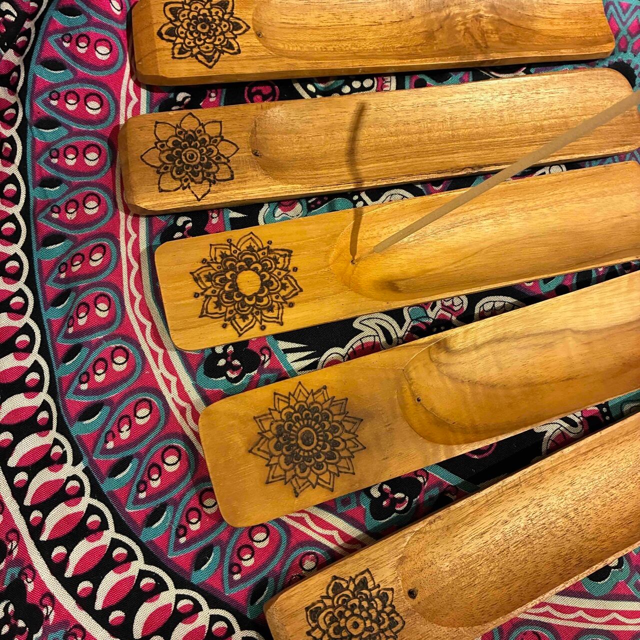 ウッドバーニング 曼荼羅お香立て C