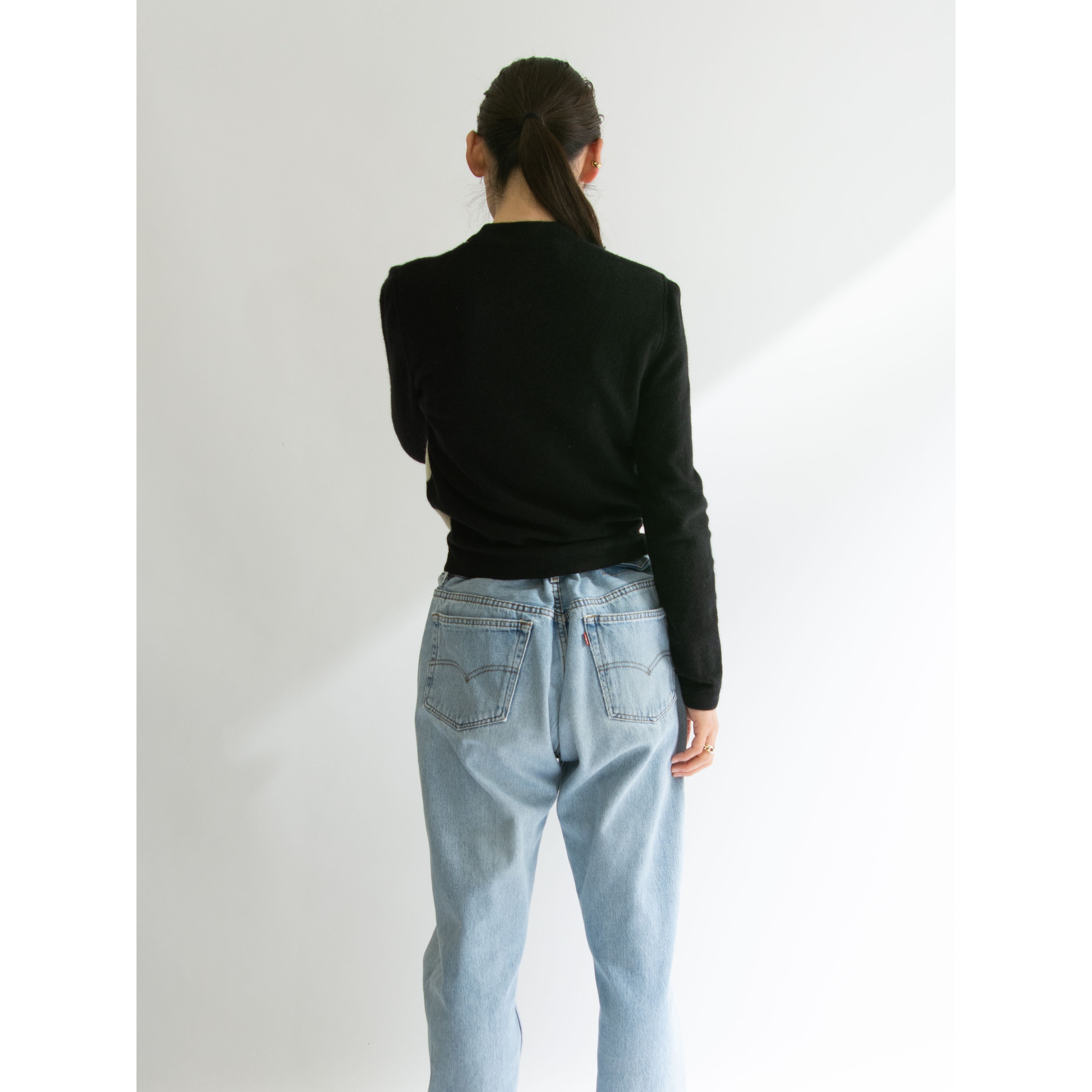 【SONIA RYKIEL】Made in Italy Wool-Angora Cow Sweater（ソニアリキエル イタリア製ウールアンゴラニット セーター）