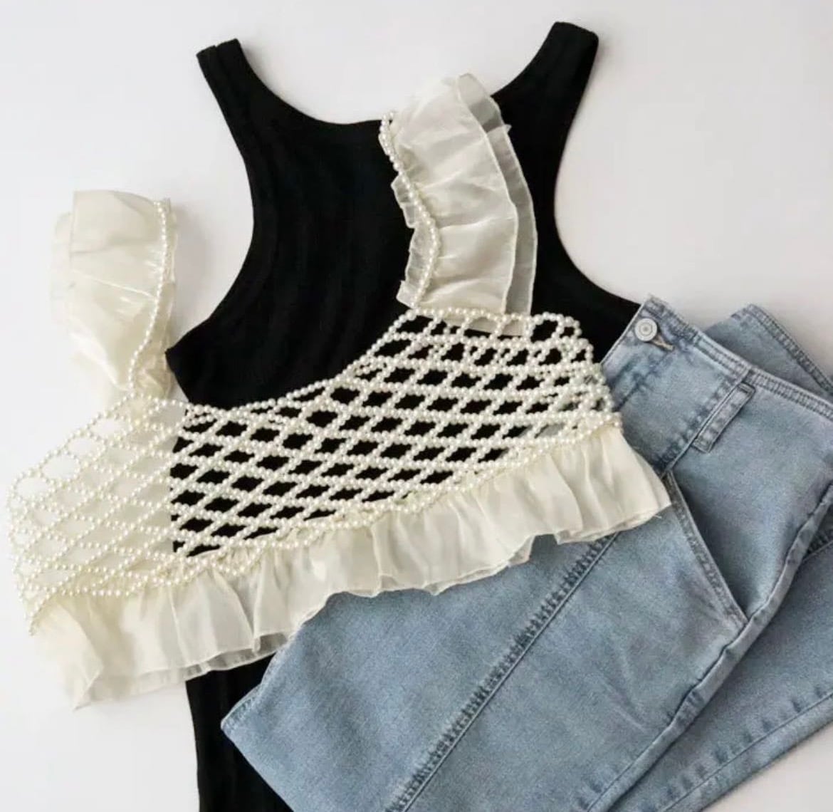 フリルパールビスチェ