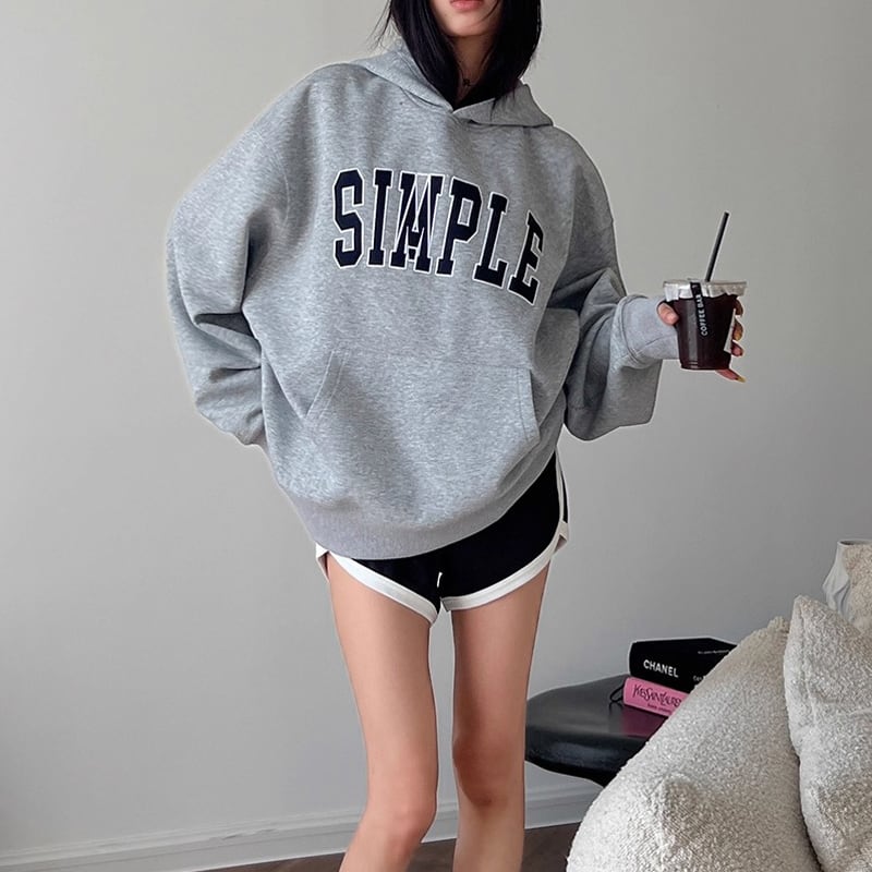 ドロップショルダー オーバーサイズ プルオーバー パーカー 3color ATO0002