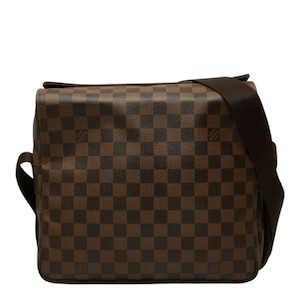 ルイ ヴィトン ダミエ ナヴィグリオ 斜め掛け ショルダーバッグ N45255 ブラウン PVC レザー レディース LOUIS VUITTON 中古