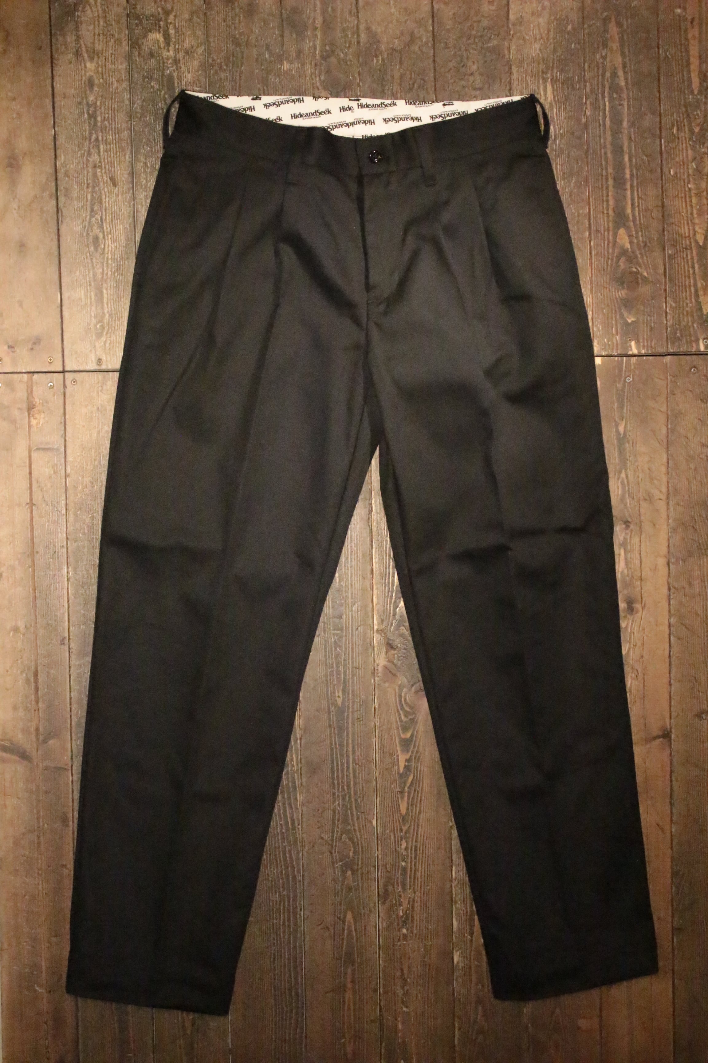 HIDE AND SEEK】Work Slacks(26ss) -BLACK (ハイドアンドシーク