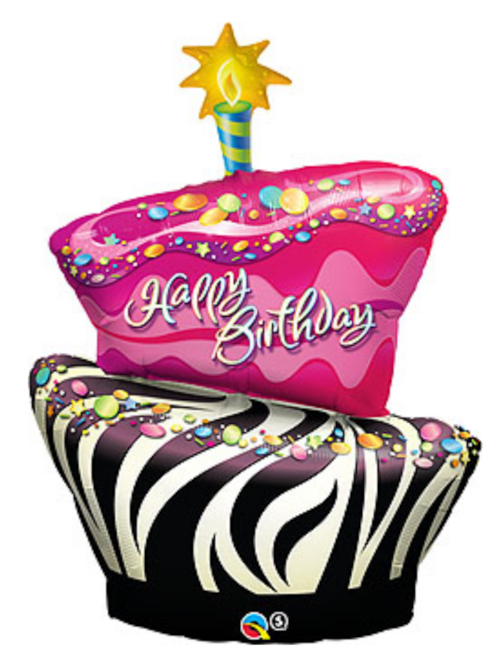 【お誕生日】【単品】ファンキーゼブラストライプケーキ