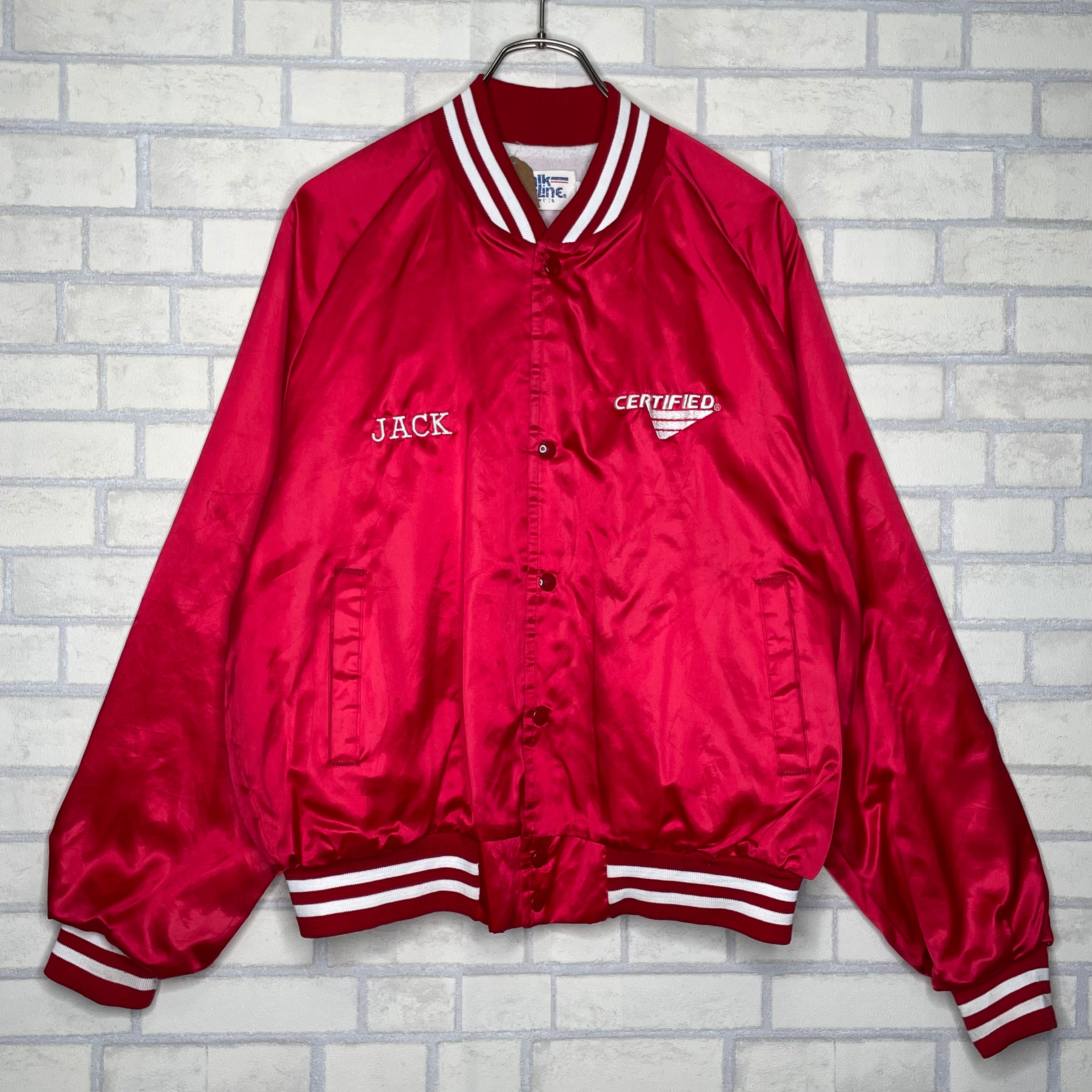 Made in USA 】Chalk Line ナイロンスタジャン L 刺繍入り ラインリブ 
