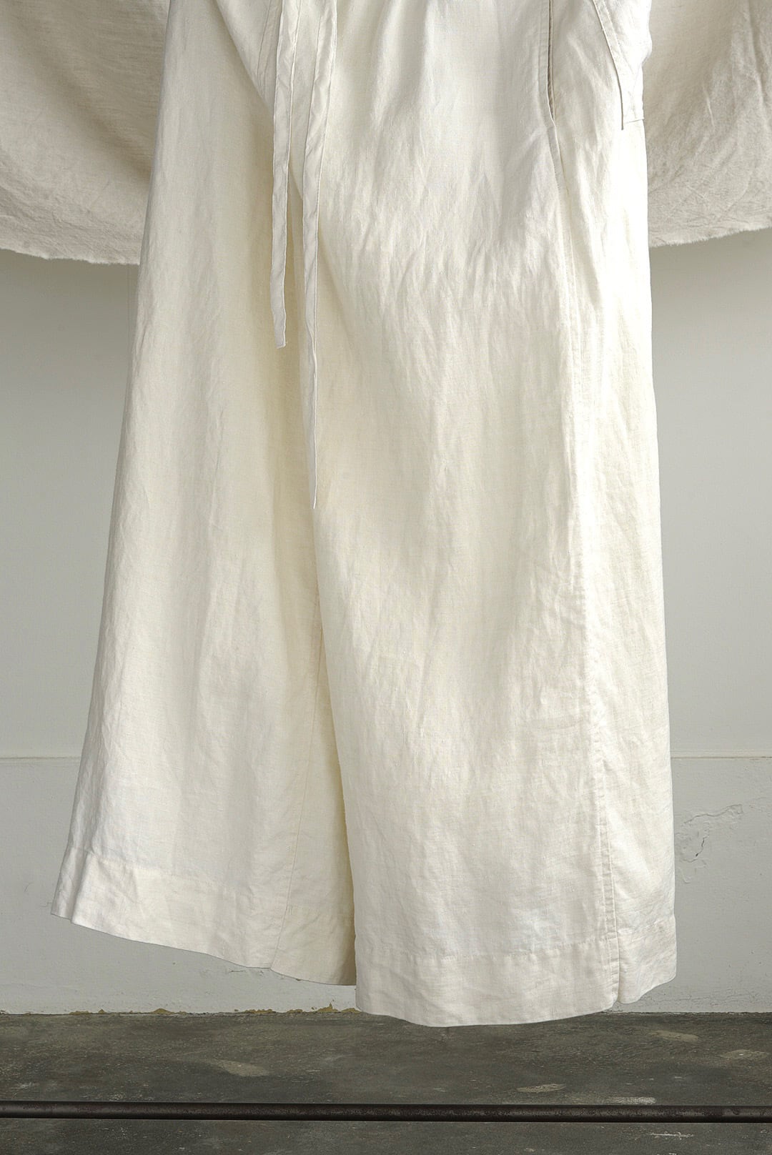 CHEZ VIDALENC - PANTS COULISSE STRAIGHT (ANTIC LINEN) | Brownie