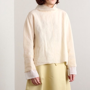 TENNE HANDCRAFTED MODERN テンハンドクラフテッドモダン organza layered high neck pullover