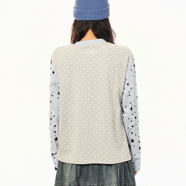 スタースリーブドットロゴロングスリーブTシャツ 2col   R02839