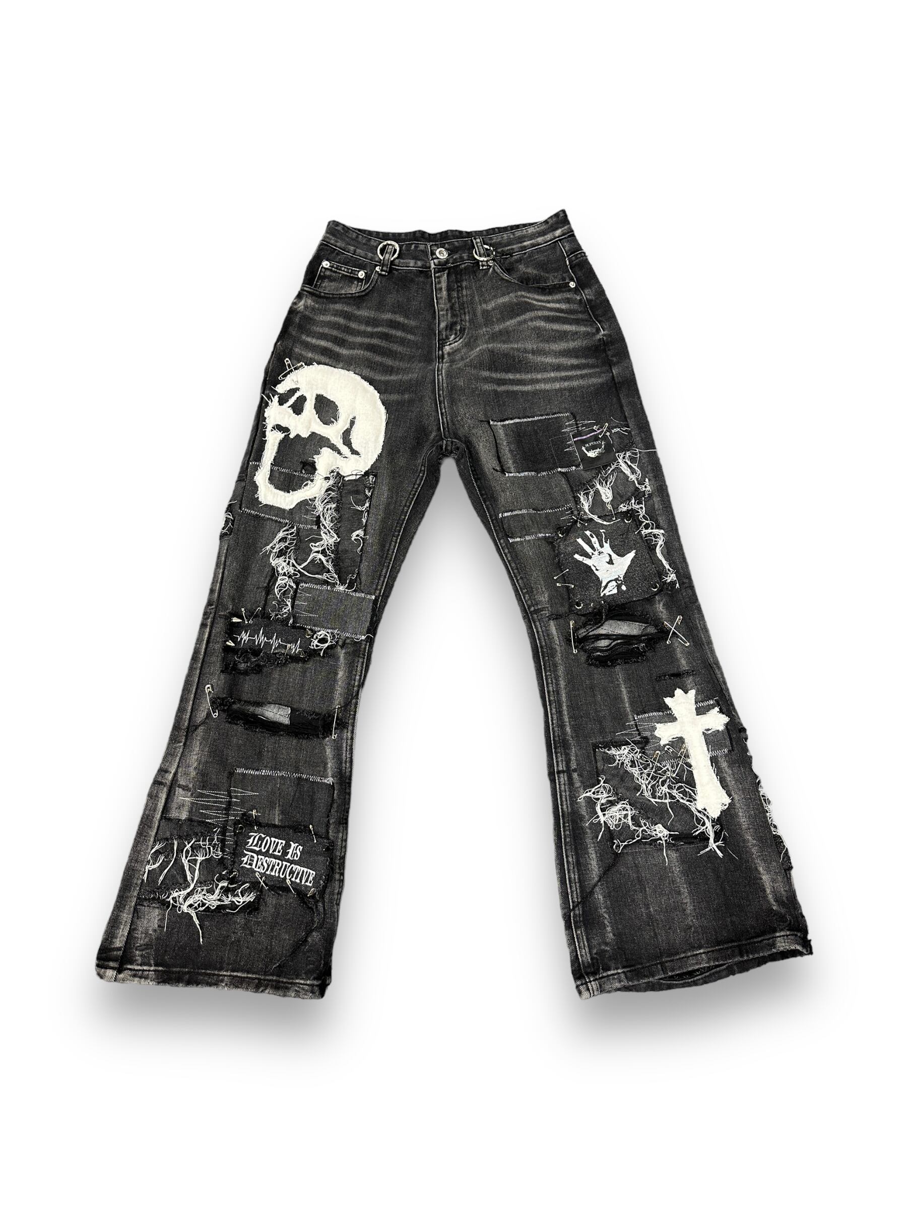 【RUPTIVE Y】damage denim pants "波架"