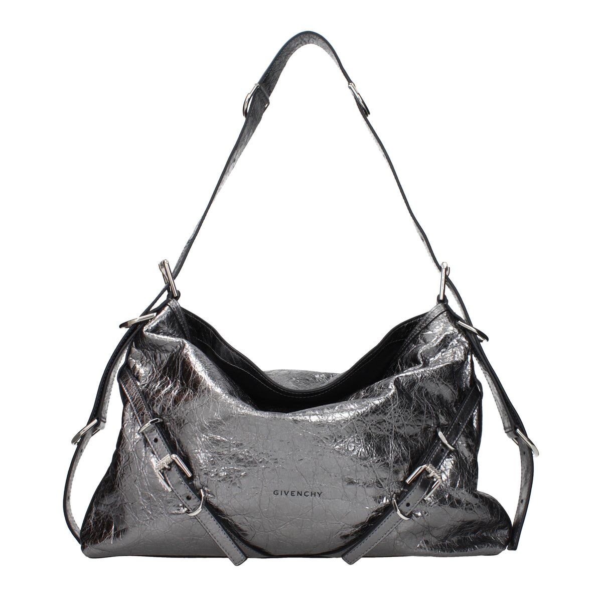 GIVENCHY ジバンシィ レディース ショルダーバッグ レザー シルバー