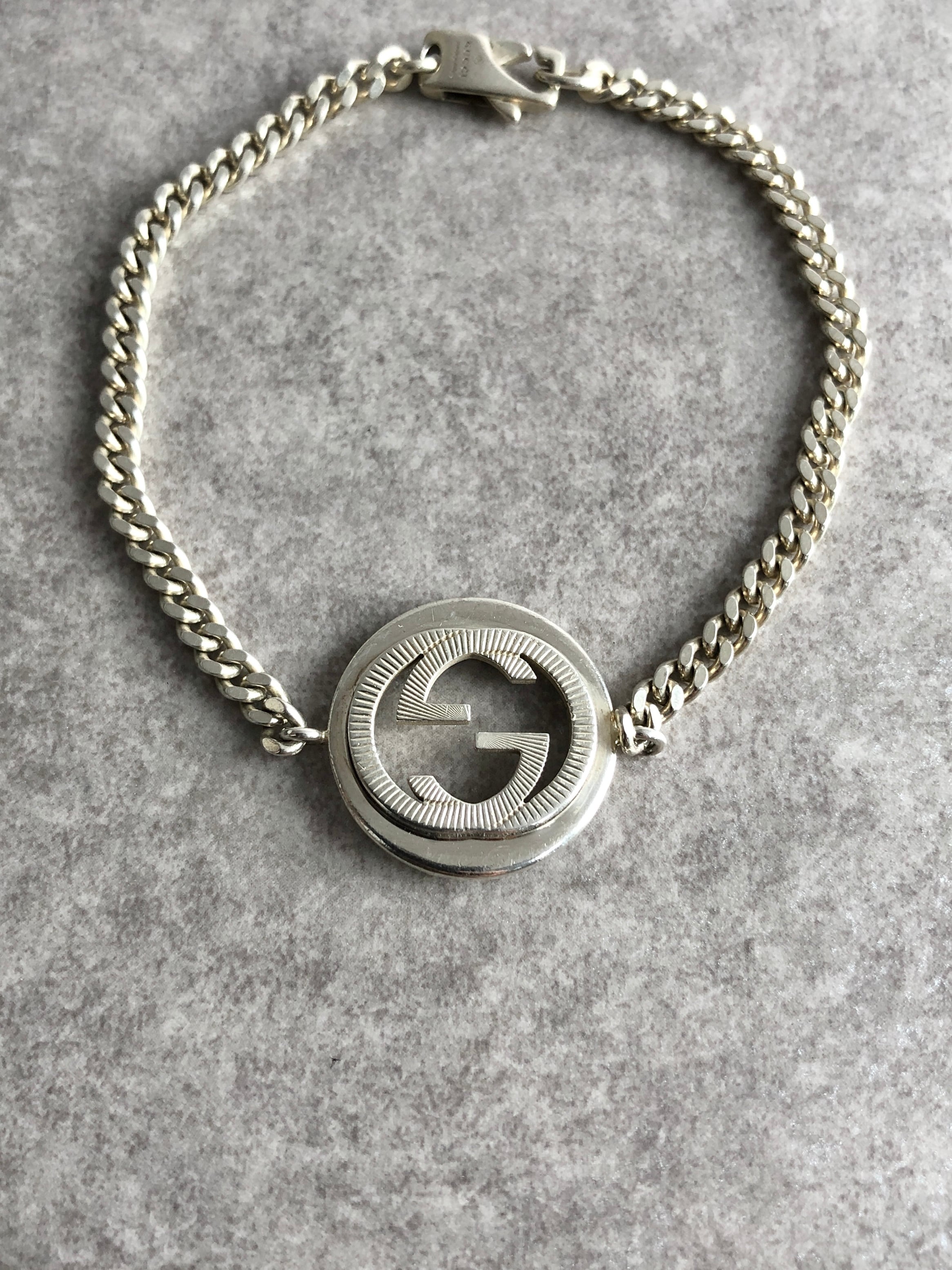 GUCCI グッチ ブレスレット シルバー インターロッキングG 925 vintage