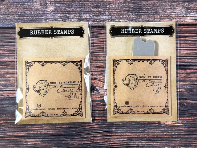 Mic Moc　ラバースタンプ　Nom et Adressee　RS289【Mic Moc（ミックモック）】[MIC-132h]