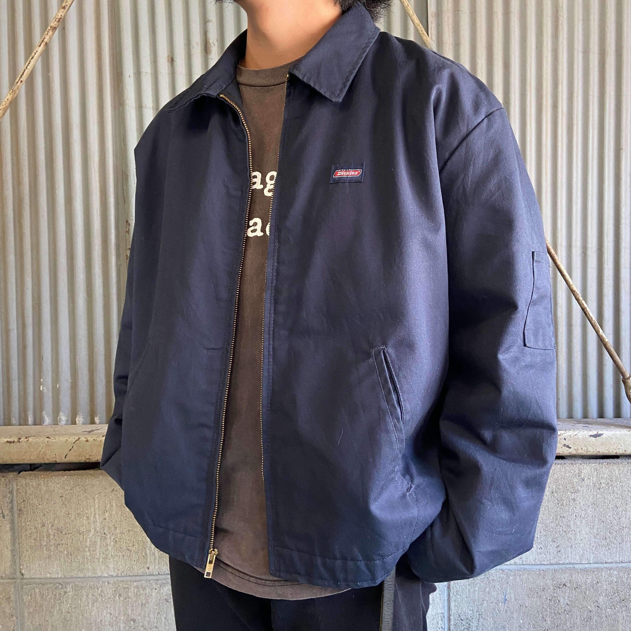 90年代 Dickies ディッキーズ ワンポイント ワークジャケット メンズXL 