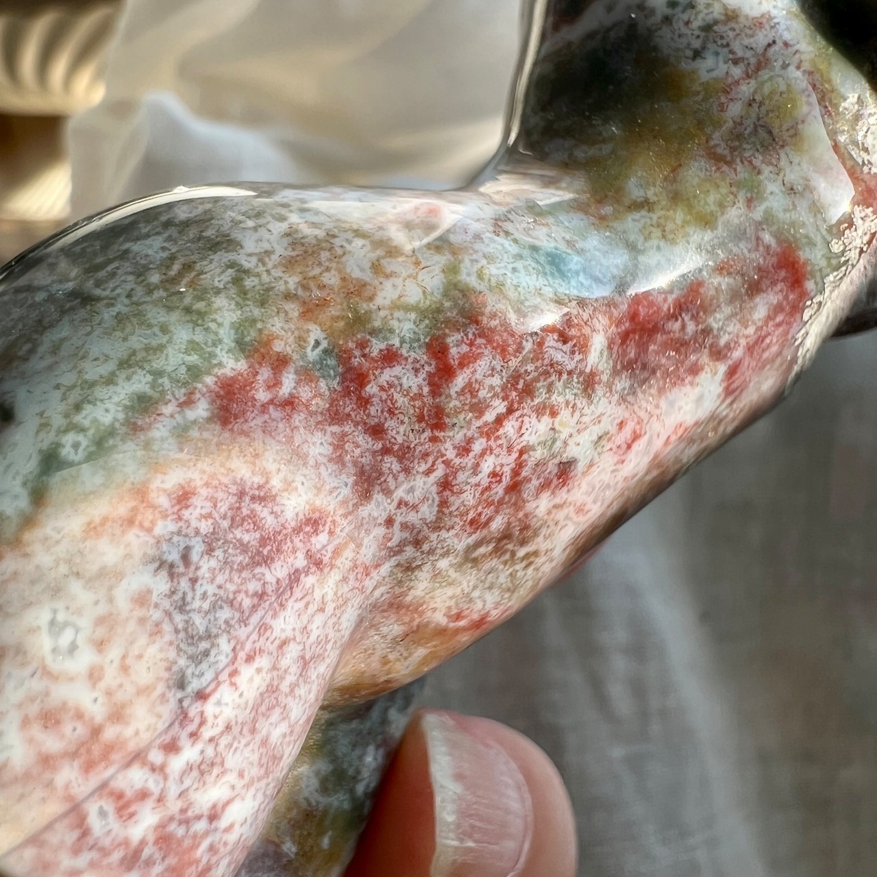 憧れのモデルボディ*オーシャンジャスパー202*天然石カービング*鉱物*天然石インテリア*置き物