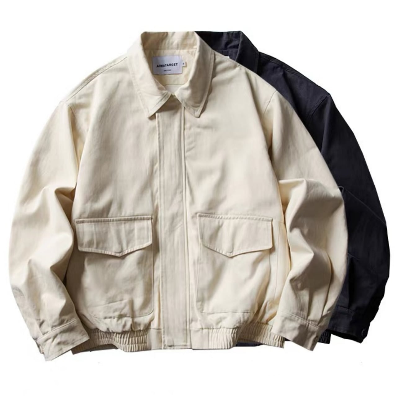 Long sleeve drop shoulder jacket 2colors 00309